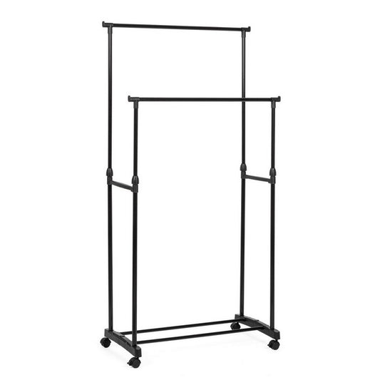 Stand guardaroba appendiabiti 2 barre con ruote - Elida - BIZZOTTO - 64075184898426
