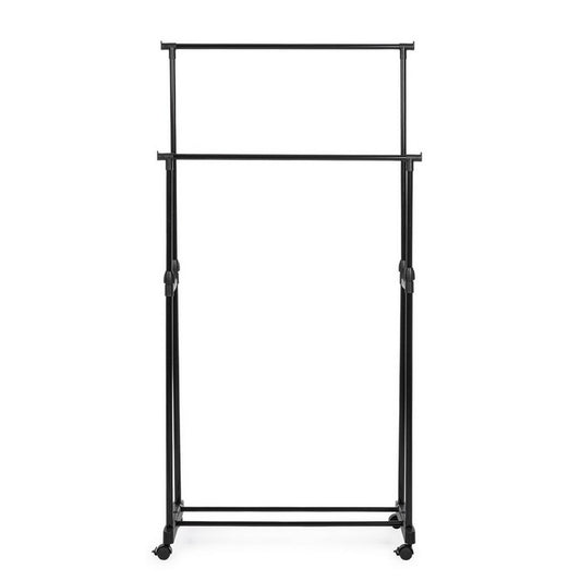 Stand guardaroba appendiabiti 2 barre con ruote - Elida - BIZZOTTO - 64075184898426