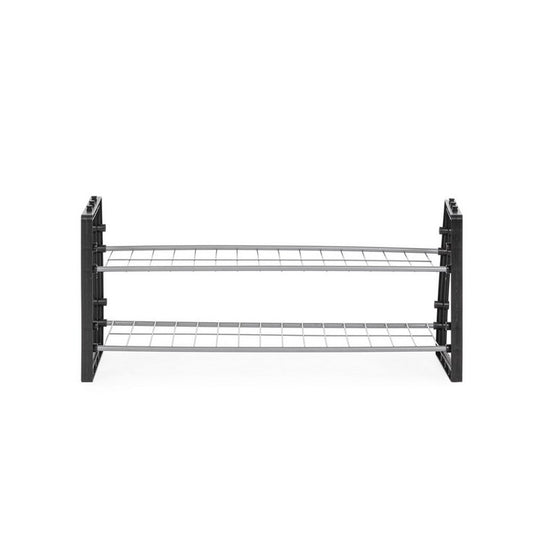 Scarpiera 2 ripiani rettangolare nero - Hallfrid - BIZZOTTO - 64075187388794
