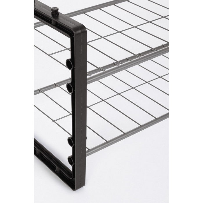 Scarpiera 2 ripiani rettangolare nero - Hallfrid - BIZZOTTO - 64075188109690