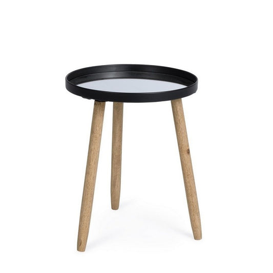 Tavolino tondo scandinavo con gambe in legno - Edvard - BIZZOTTO - 64075190796666