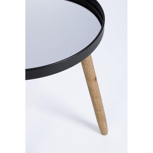 Tavolino tondo scandinavo con gambe in legno - Edvard - BIZZOTTO - 64075190796666