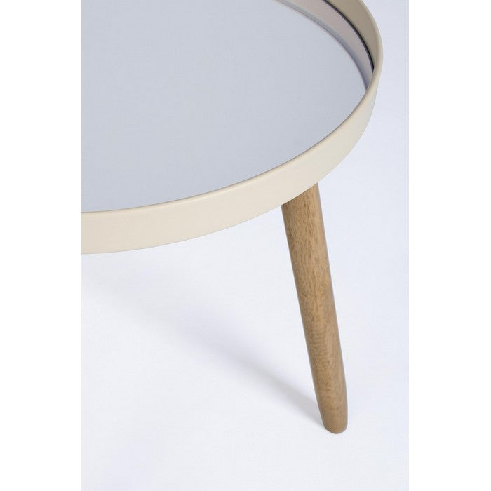 Tavolino tondo scandinavo con gambe in legno - Edvard - BIZZOTTO - 64075193811322
