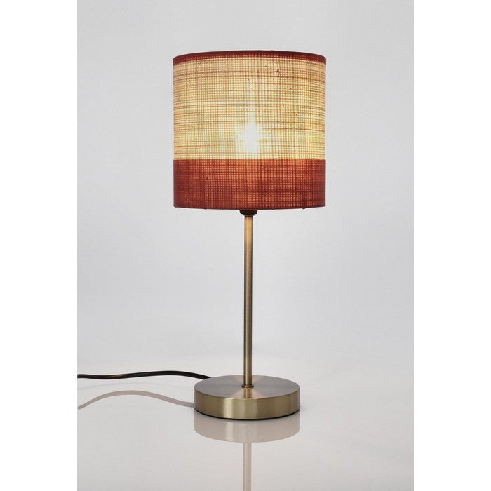 Lampada da tavolo con paralume in velluto e rafia 39 cm - Aylen - BIZZOTTO - 64075208163706