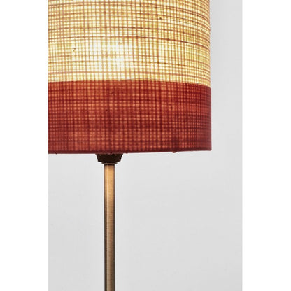 Lampada da tavolo con paralume in velluto e rafia 39 cm - Aylen