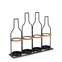 Porta bottiglie vino da parete 4 posti - Isaac