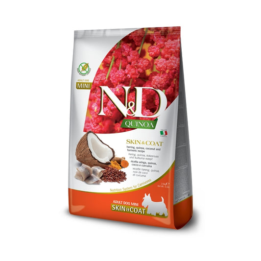 N&D Quinoa Dog Aringa, cocco e curcuma Adult Mini - FARMINA - 64826407649658