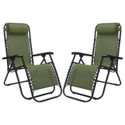 Set 2 Poltrone reclinabile in metallo e textilene con cuscino - No Gravity