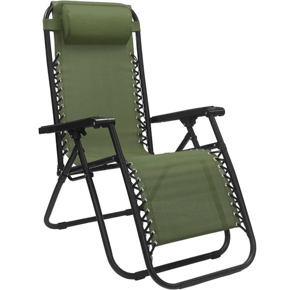 Set 2 Poltrone reclinabile in metallo e textilene con cuscino - No Gravity