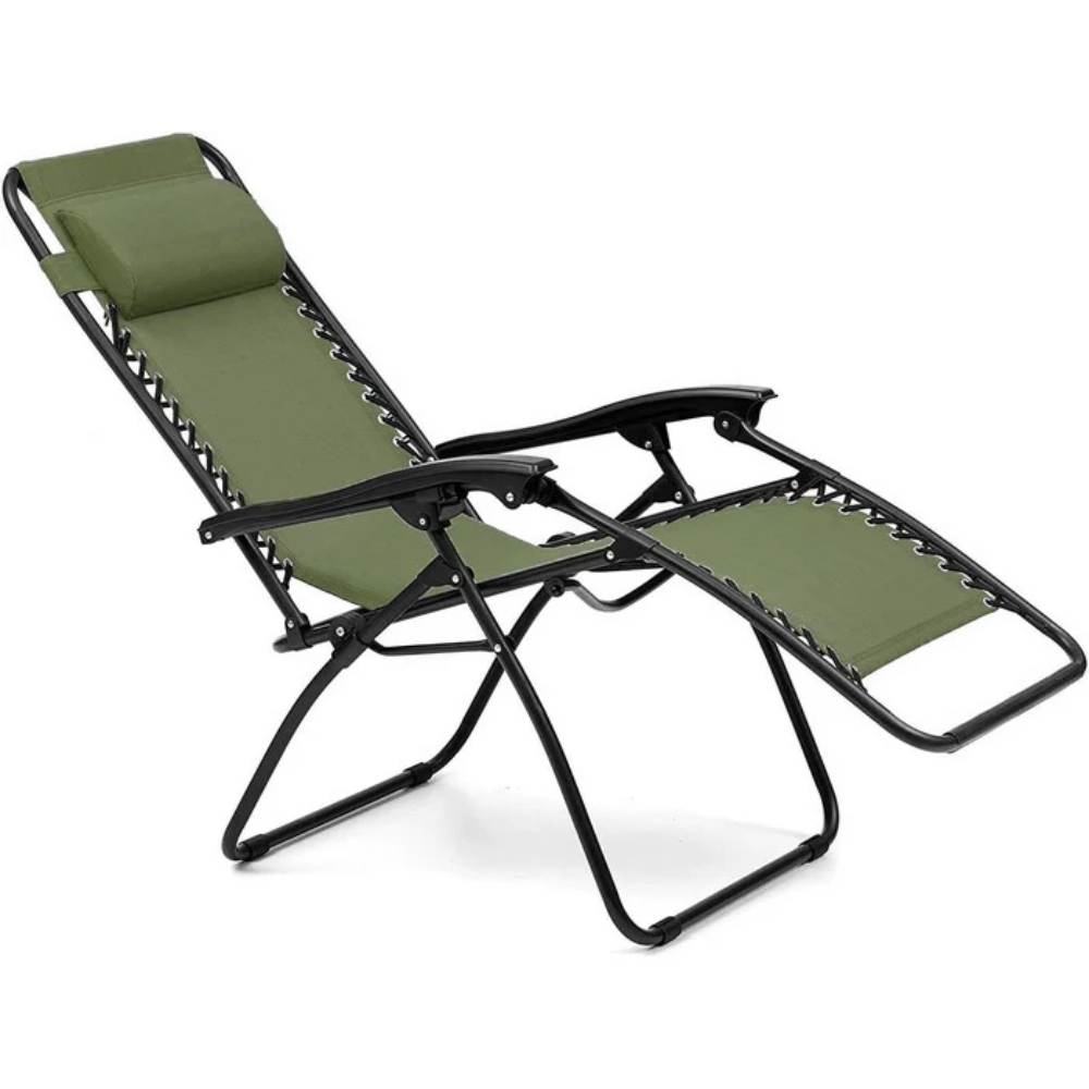 Set 2 Poltrone reclinabile in metallo e textilene con cuscino - No Gravity