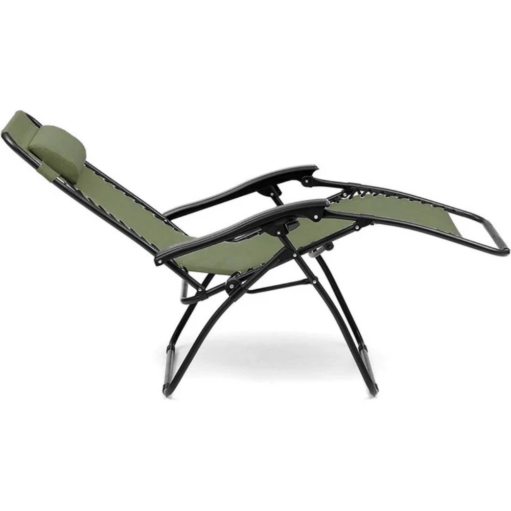 Set 2 Poltrone reclinabile in metallo e textilene con cuscino - No Gravity