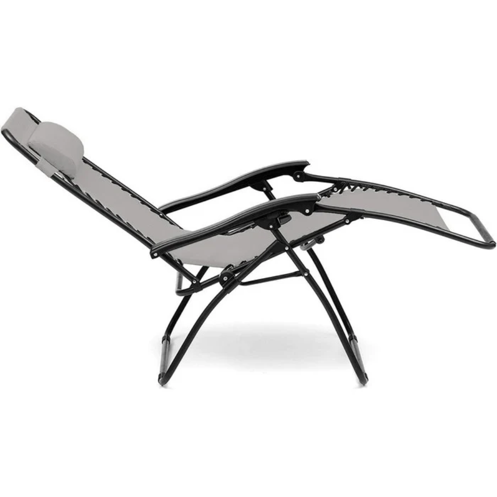 Set 2 Poltrone reclinabile in metallo e textilene con cuscino - No Gravity