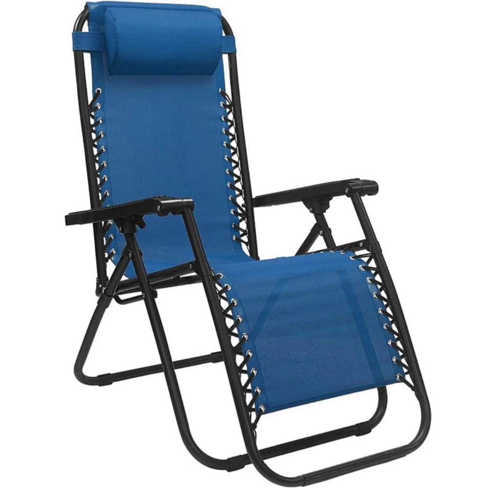 Set 2 Poltrone reclinabile in metallo e textilene con cuscino - No Gravity