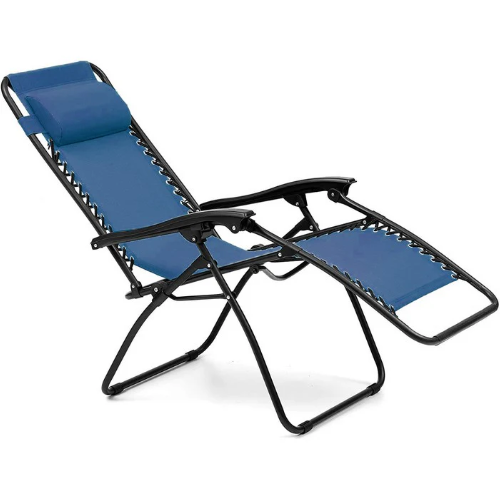 Set 2 Poltrone reclinabile in metallo e textilene con cuscino - No Gravity