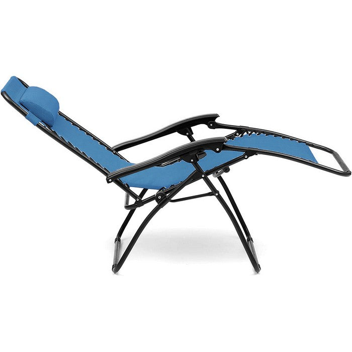 Poltrona reclinabile in metallo e textilene con cuscino - No Gravity - BEST - 64462604075386