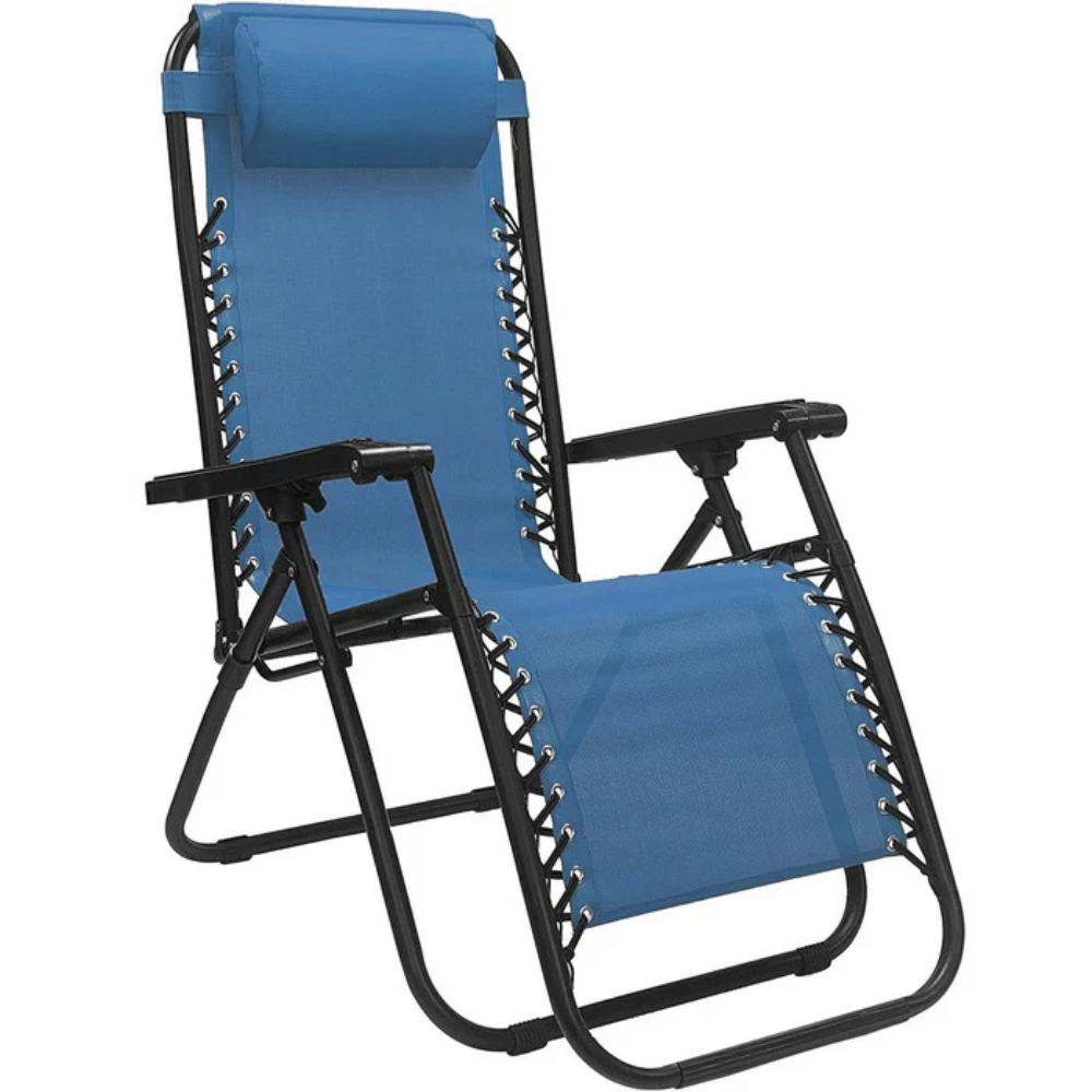 Set 2 Poltrone reclinabile in metallo e textilene con cuscino - No Gravity