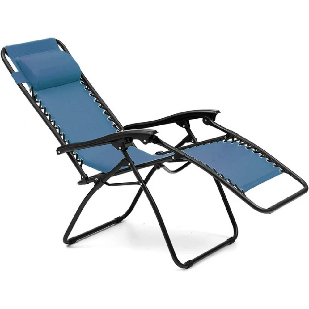 Set 2 Poltrone reclinabile in metallo e textilene con cuscino - No Gravity