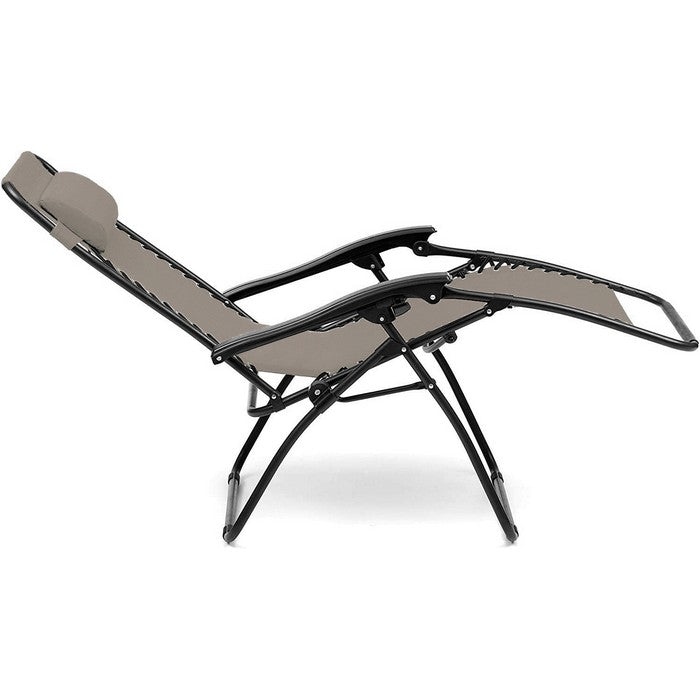 Poltrona reclinabile in metallo e textilene con cuscino - No Gravity - BEST - 64462607352186