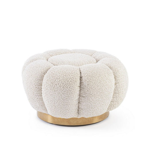Pouf tondo in tessuto bouclé 65 cm - Floreal - BIZZOTTO - 64075240178042