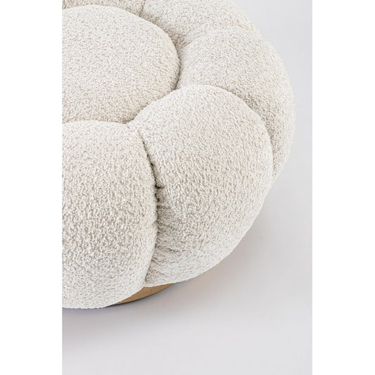 Pouf tondo in tessuto bouclé 65 cm - Floreal - BIZZOTTO - 64075240178042