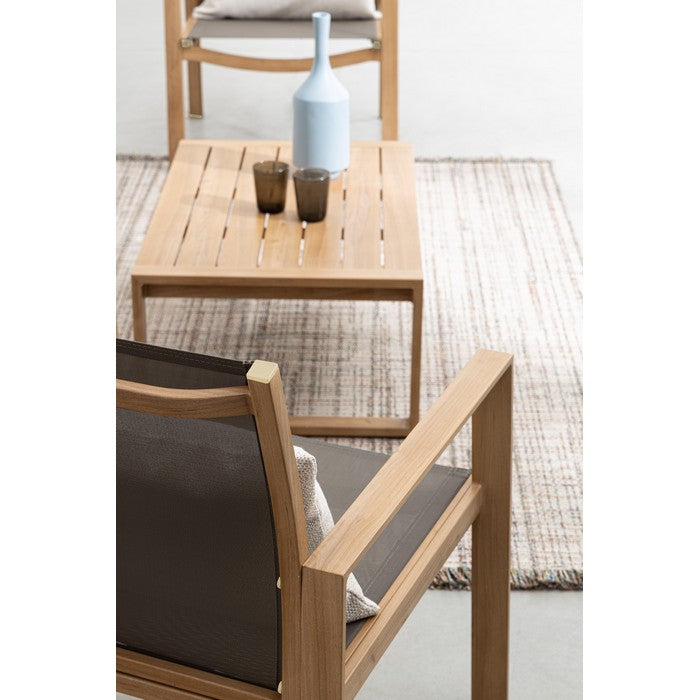 Set da giardino con divano, poltrone e tavolino in alluminio - Kallen