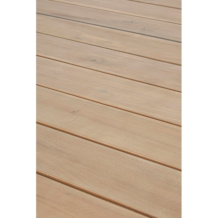 Tavolo allungabile da giardino in alluminio con doghe effetto legno - Belmar