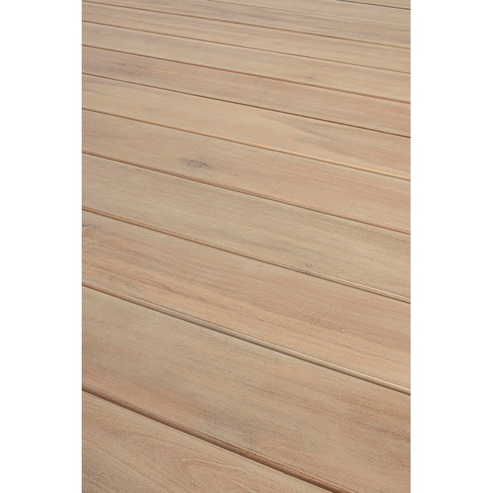 Tavolo allungabile da giardino in alluminio con doghe effetto legno - Belmar