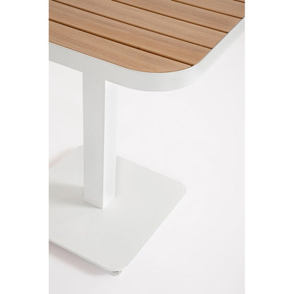 Tavolo quadrato da giardino con doghe effetto legno 75x75 cm - Belmar