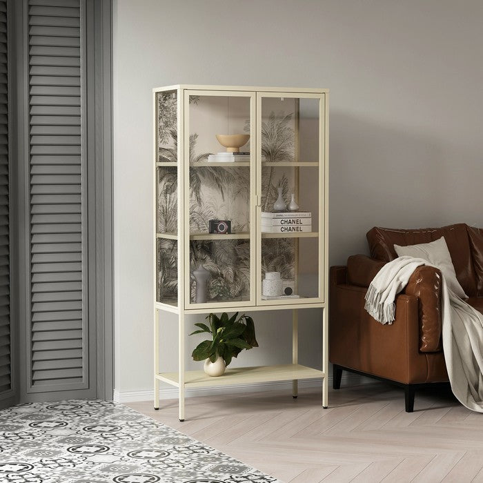 Vetrina in metallo con 2 ante e ripiani in stile industriale - Jungle - OX ZEROPER - 64992881049978