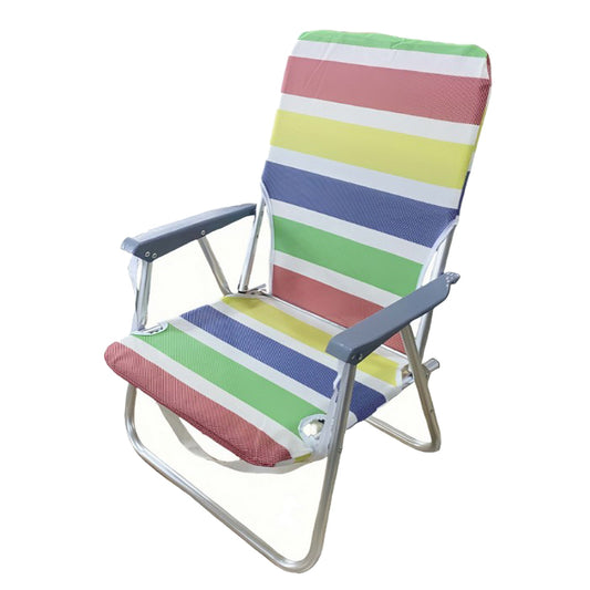Set 2 sedie pieghevoli in alluminio da spiaggia e campeggio con braccioli - BEST - 64540396650874