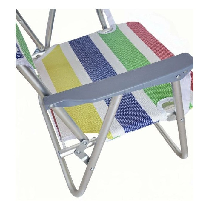Sedia pieghevole in alluminio da spiaggia e campeggio con braccioli - BEST - 64462664040826