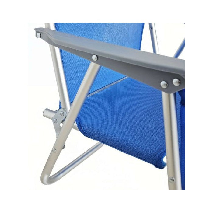 Sedia pieghevole in alluminio da spiaggia e campeggio con braccioli - BEST - 64462667088250
