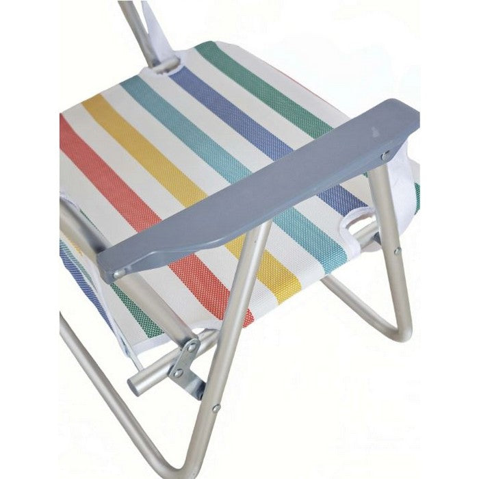 Sedia pieghevole in alluminio da spiaggia e campeggio con braccioli - BEST - 64462670659962
