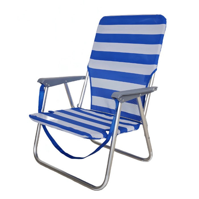 Sedia pieghevole in alluminio da spiaggia e campeggio con braccioli - BEST - 64462673740154
