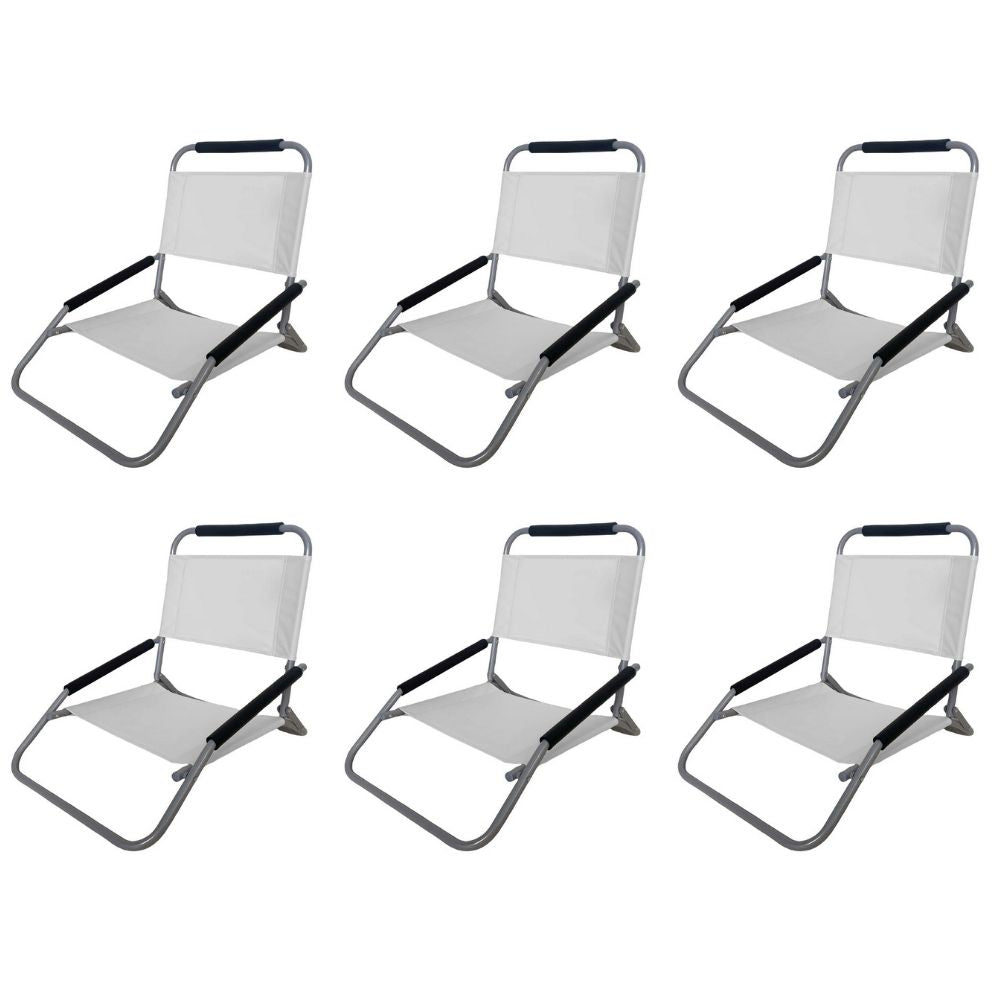 Set 6 sedie pieghevoli basse da spiaggia e campeggio - BEST - 64540572025210