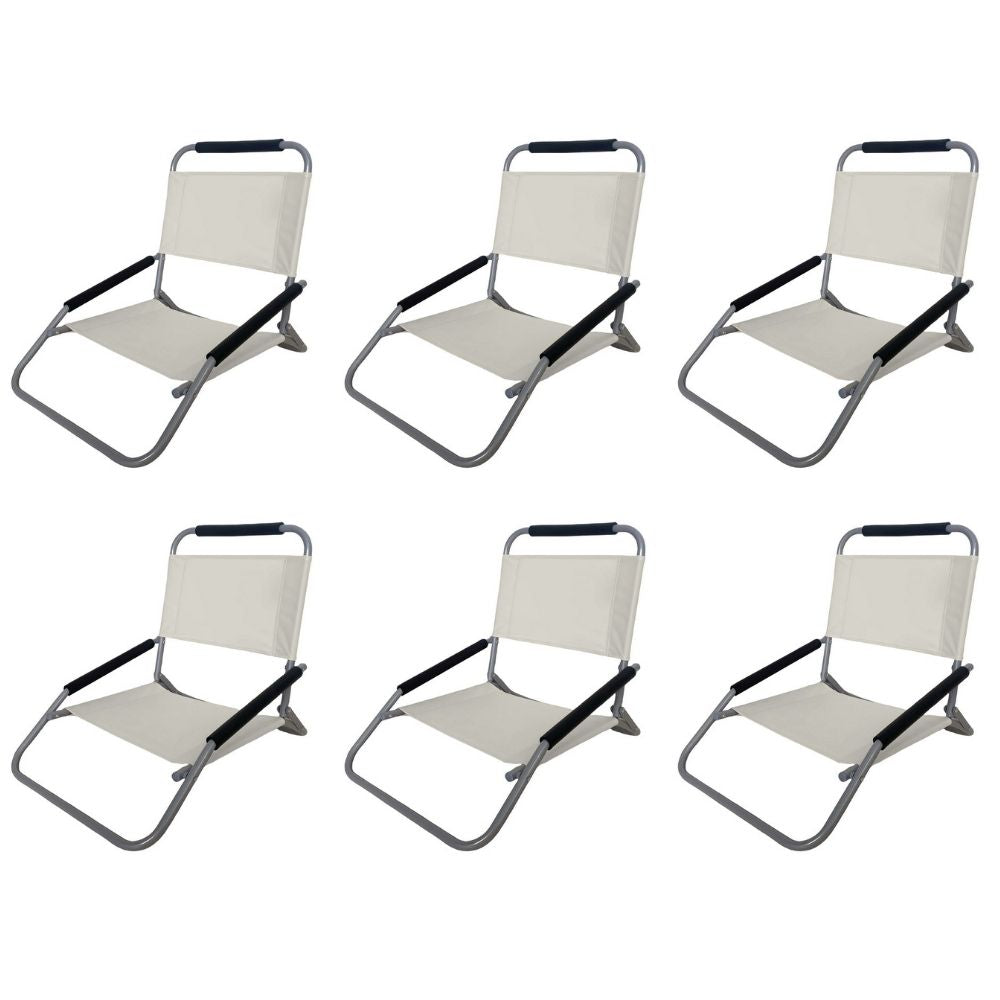 Set 6 sedie pieghevoli basse da spiaggia e campeggio - BEST - 64540572221818