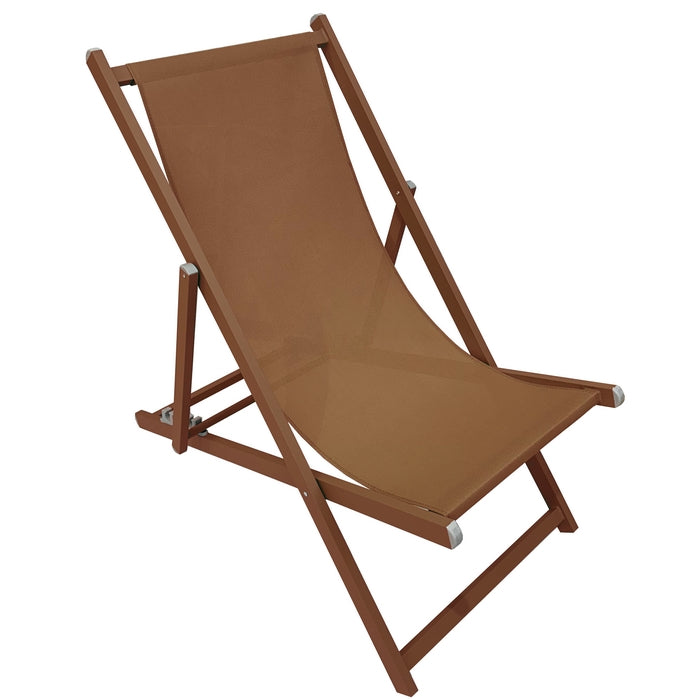 Sedia a sdraio da giardino in alluminio e textilene - BEST - 64780932350330