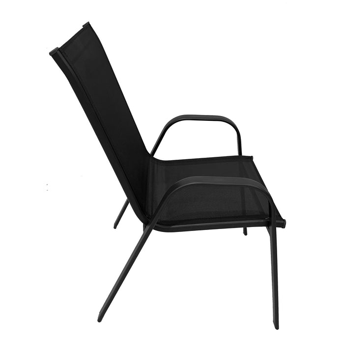 Poltrona da giardino in metallo e textilene - BEST - 64778772840826
