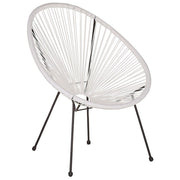 Poltrona relax tonda da giardino effetto rattan - Spaghetti