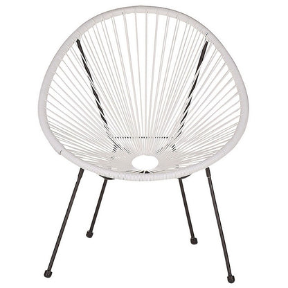 Poltrona relax tonda da giardino effetto rattan - Spaghetti