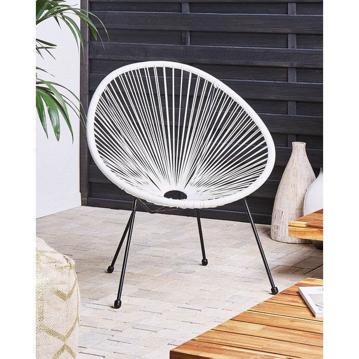 Poltrona relax tonda da giardino effetto rattan - Spaghetti - BEST - 64462690091386