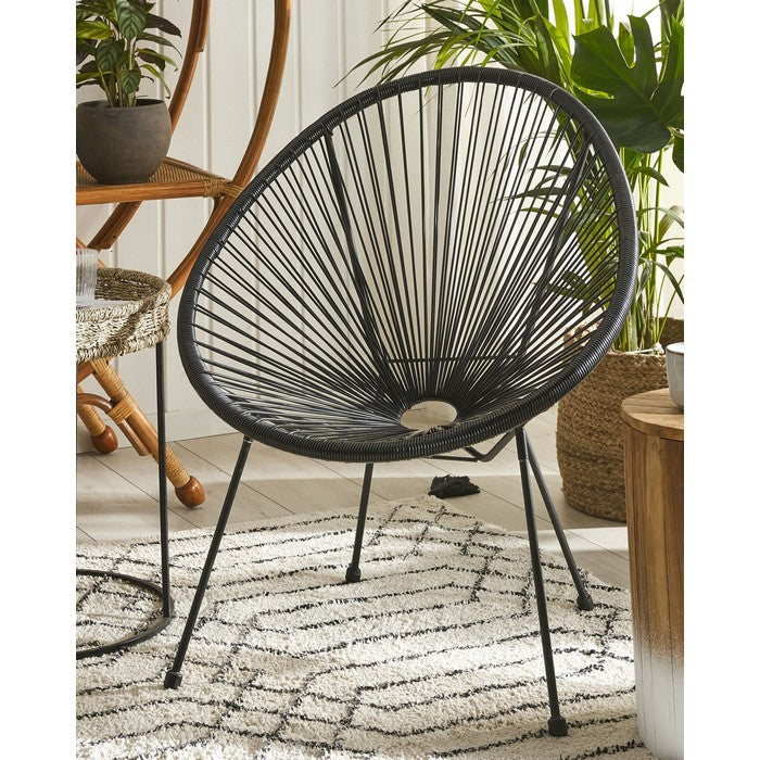 Poltrona relax tonda da giardino effetto rattan - Spaghetti - BEST - 64462695432570