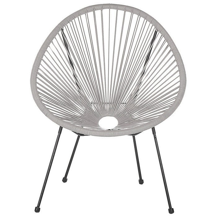 Poltrona relax tonda da giardino effetto rattan - Spaghetti - BEST - 64462697398650