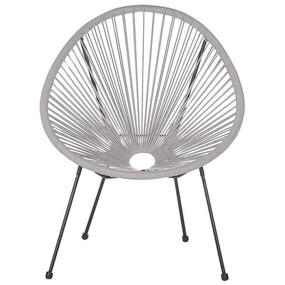Poltrona relax tonda da giardino effetto rattan - Spaghetti