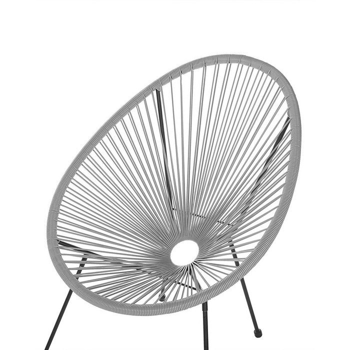 Poltrona relax tonda da giardino effetto rattan - Spaghetti - BEST - 64462697890170