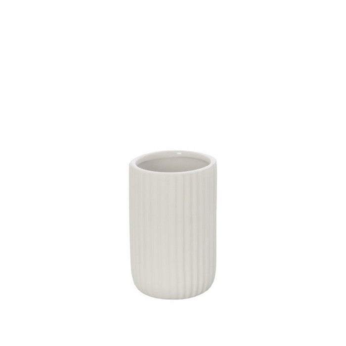Porta spazzolino tondo in ceramica - Color - FERIDRAS - 64632493310330