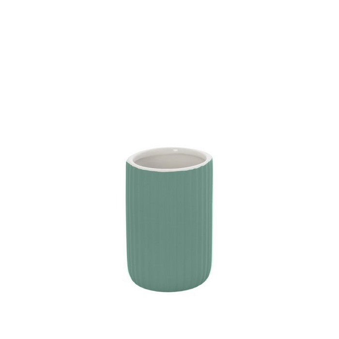 Porta spazzolino tondo in ceramica - Color - FERIDRAS - 64632493965690