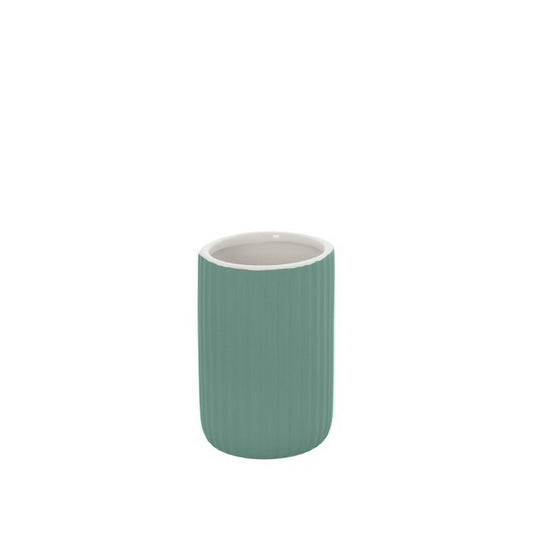 Porta spazzolino tondo in ceramica - Color - FERIDRAS - 64632493965690