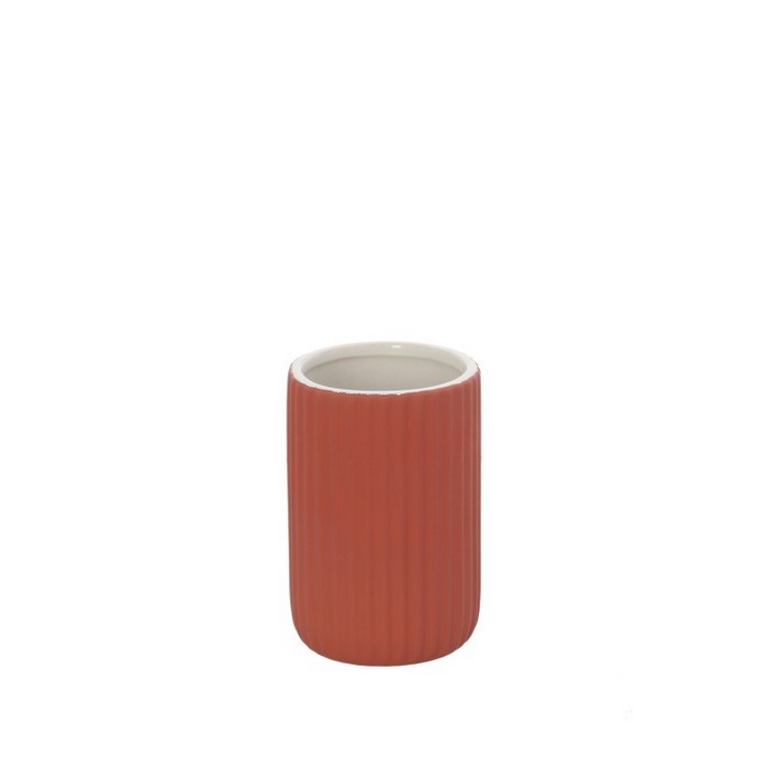 Porta spazzolino tondo in ceramica - Color - FERIDRAS - 64632497439098