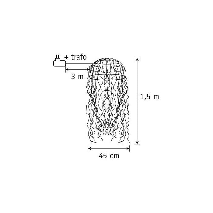 Lampadario natalizio a LED da appendere a forma di medusa